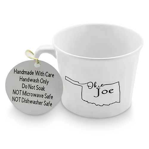 Okie Joe Mug and Soup Bowl - White